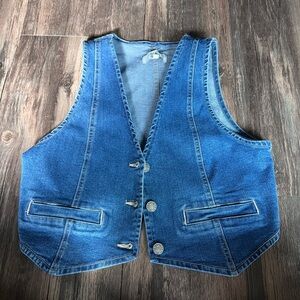 Love Tree Blue Denim Vest